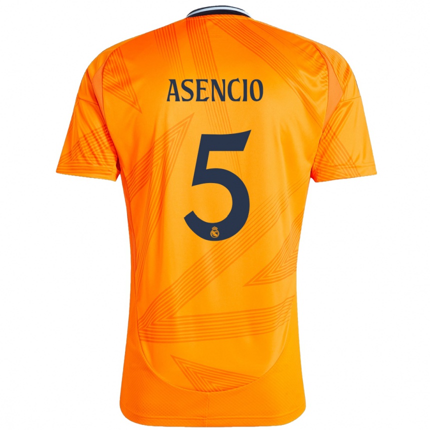 Enfant Football Maillot Raul Asencio #5 Orange Tenues Extérieur 2024/25 Canada