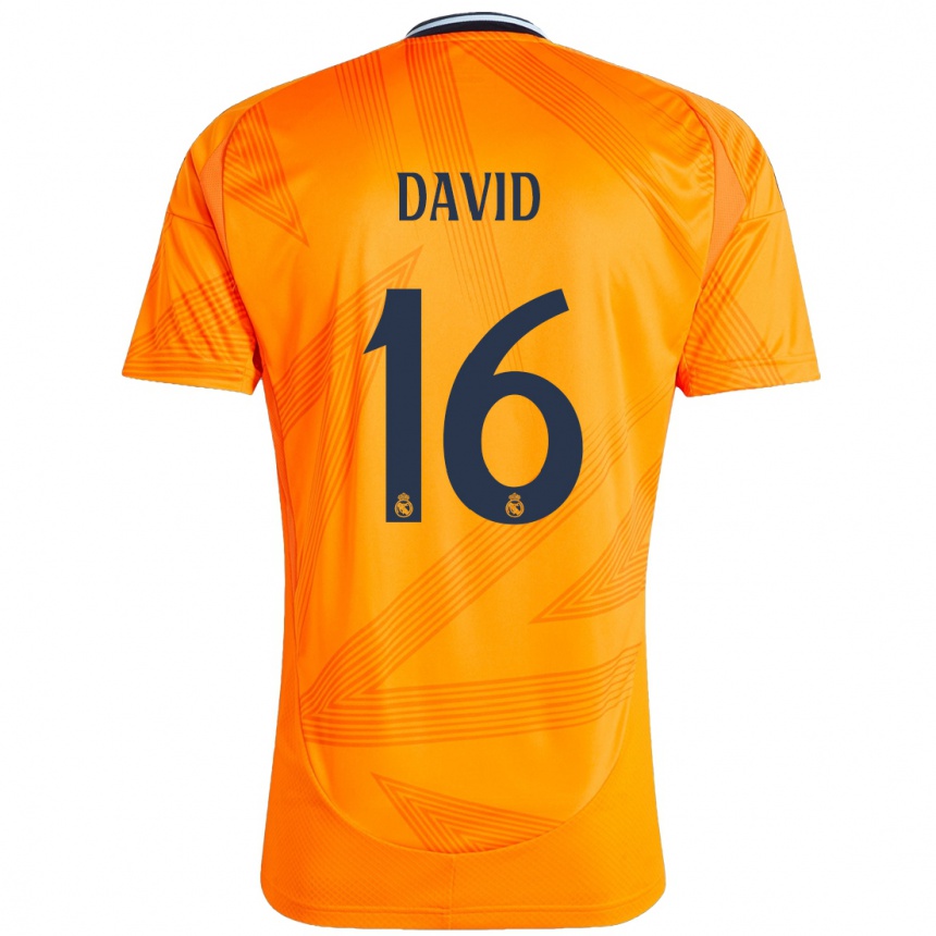 Kids Football Antonio David #16 Orange Away Jersey 2024/25 T-Shirt Canada