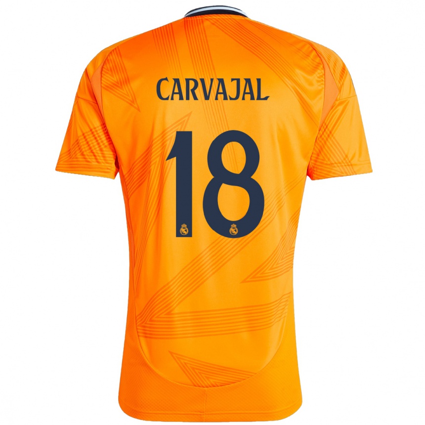 Enfant Football Maillot Angel Carvajal #18 Orange Tenues Extérieur 2024/25 Canada