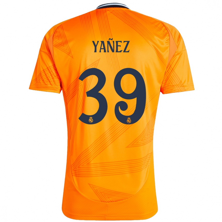 Kids Football Daniel Yañez #39 Orange Away Jersey 2024/25 T-Shirt Canada