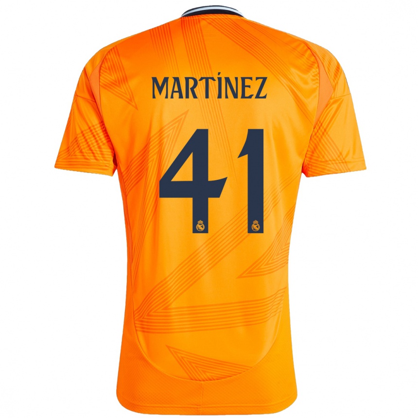 Kids Football Joan Martínez #41 Orange Away Jersey 2024/25 T-Shirt Canada