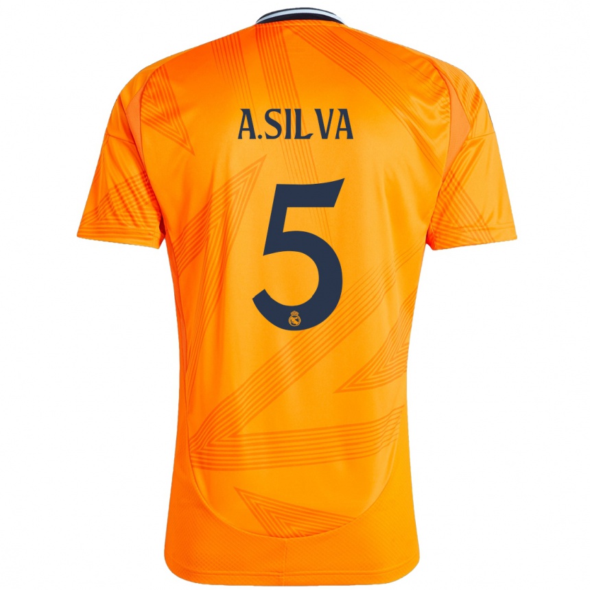 Kids Football Antonia Silva #5 Orange Away Jersey 2024/25 T-Shirt Canada