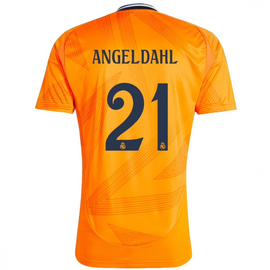 Kids Football Filippa Angeldahl #21 Orange Away Jersey 2024/25 T-Shirt Canada