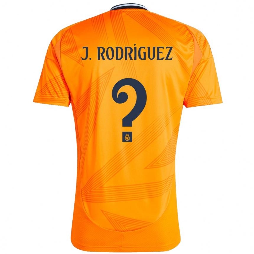 Kids Football Juan Rodríguez #0 Orange Away Jersey 2024/25 T-Shirt Canada