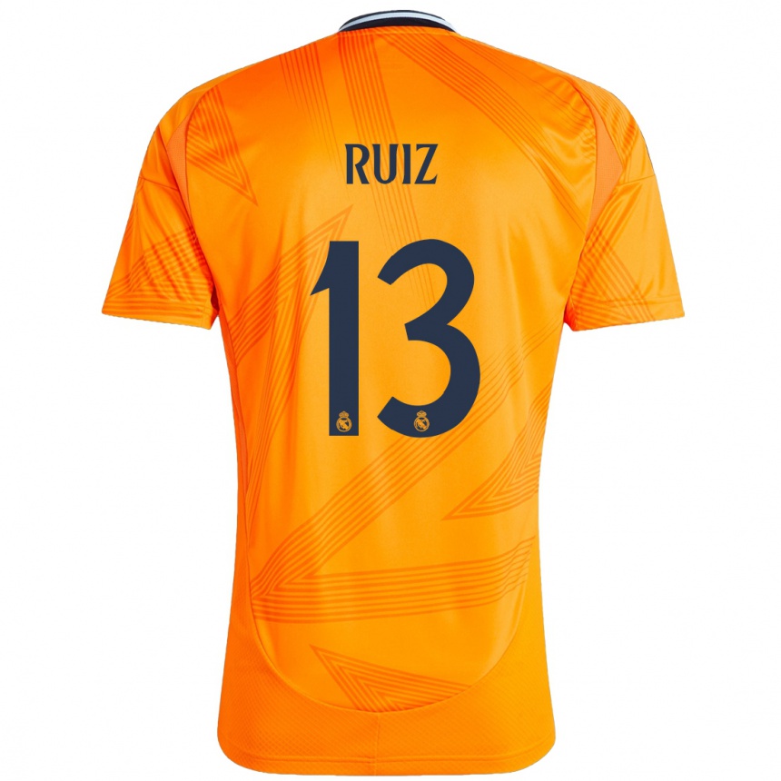 Kids Football Guillermo Ruiz #13 Orange Away Jersey 2024/25 T-Shirt Canada