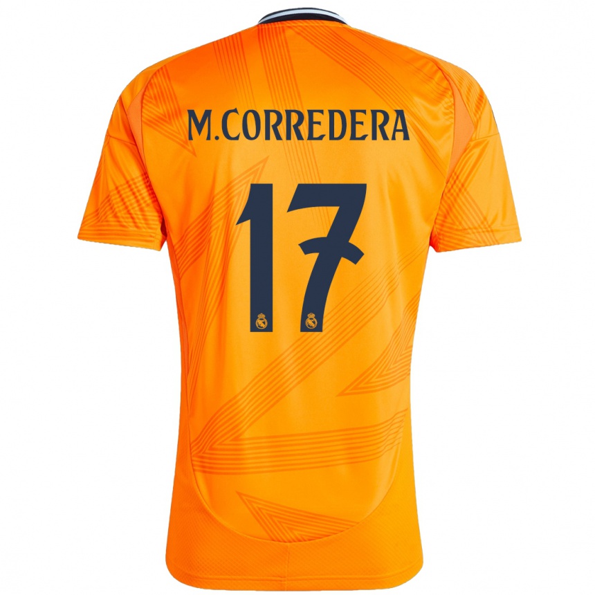 Kids Football Marta Corredera #17 Orange Away Jersey 2024/25 T-Shirt Canada