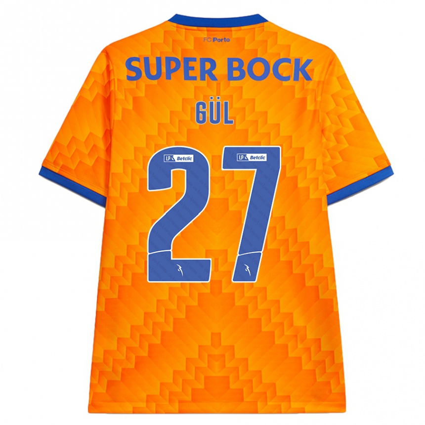 Kids Football Deniz Gül #27 Orange Away Jersey 2024/25 T-Shirt Canada