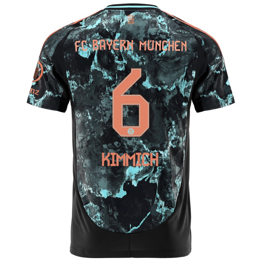 Kids Football Joshua Kimmich #6 Black Away Jersey 2024/25 T-Shirt Canada