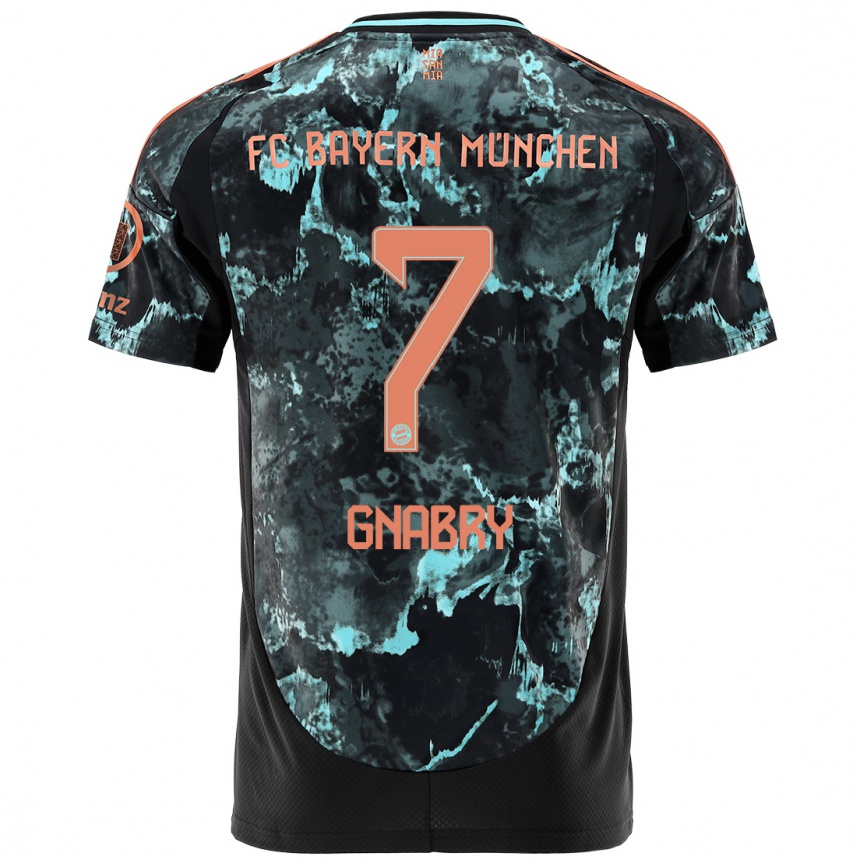 Kids Football Serge Gnabry #7 Black Away Jersey 2024/25 T-Shirt Canada