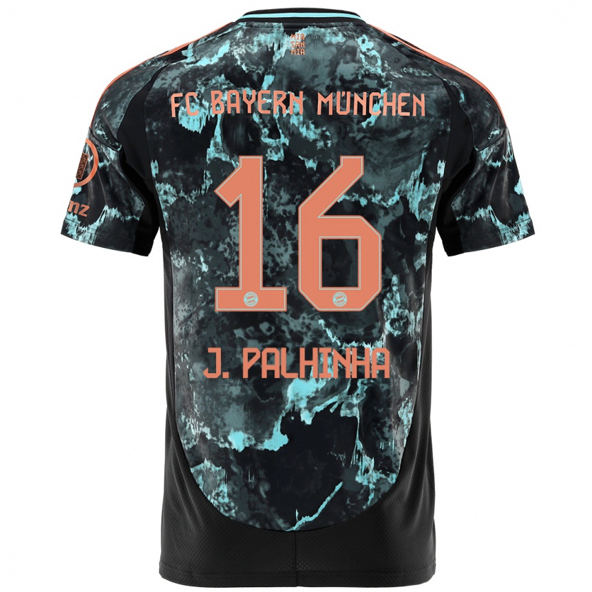 Kids Football João Palhinha #16 Black Away Jersey 2024/25 T-Shirt Canada