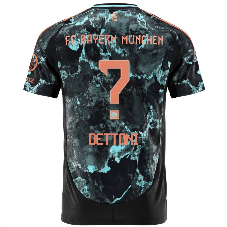 Enfant Football Maillot Grayson Dettoni #0 Noir Tenues Extérieur 2024/25 Canada