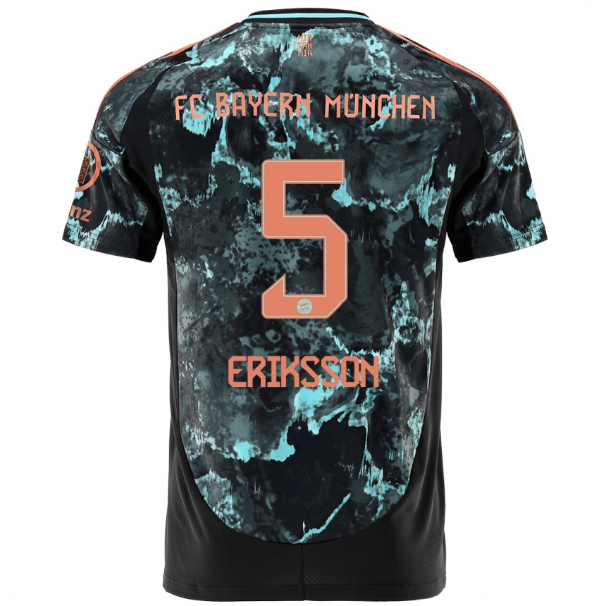 Enfant Football Maillot Magdalena Eriksson #5 Noir Tenues Extérieur 2024/25 Canada