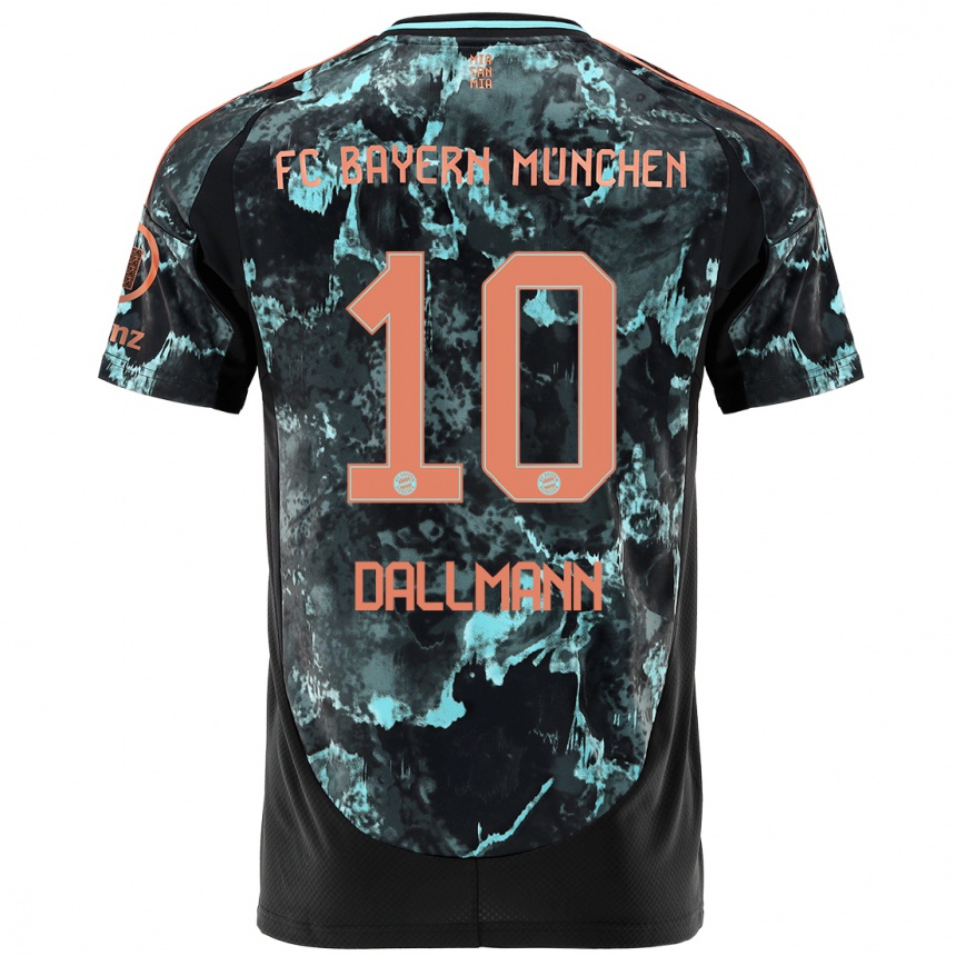 Kids Football Linda Dallmann #10 Black Away Jersey 2024/25 T-Shirt Canada