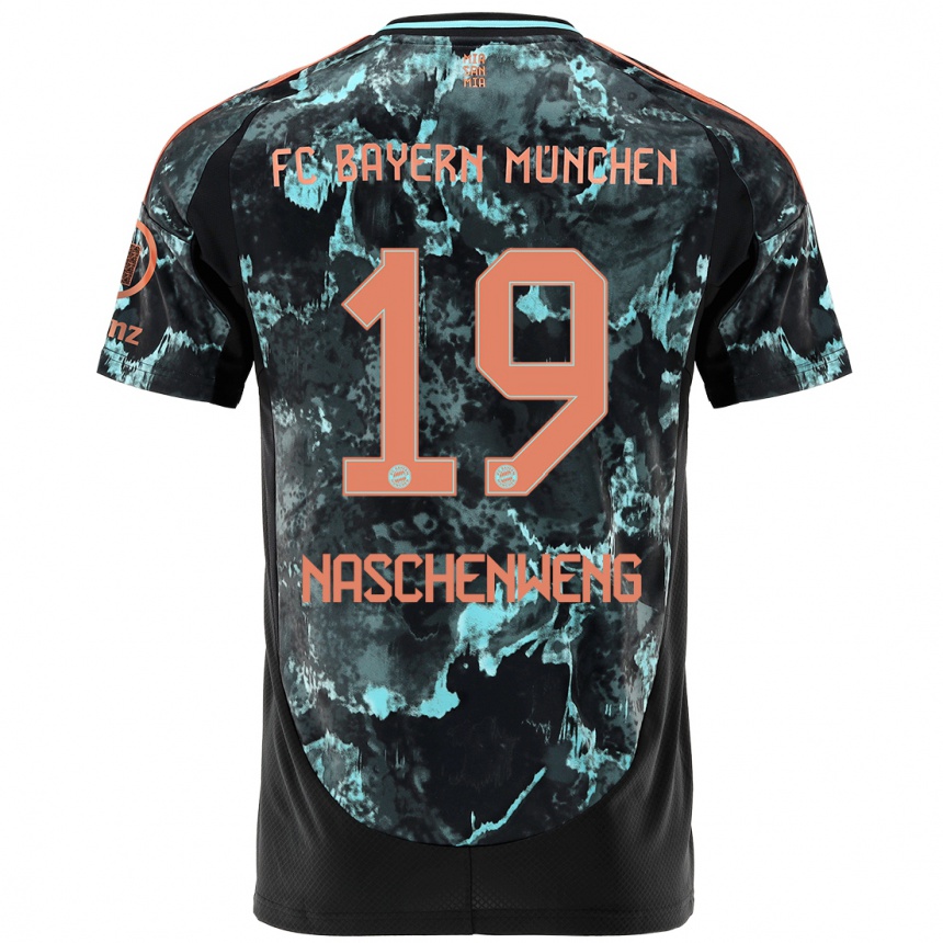 Kids Football Katharina Naschenweng #19 Black Away Jersey 2024/25 T-Shirt Canada