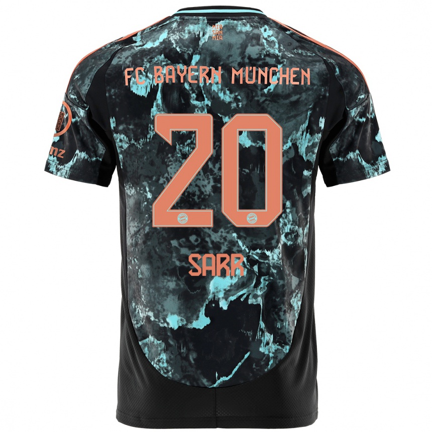 Kids Football Bouna Sarr #20 Black Away Jersey 2024/25 T-Shirt Canada