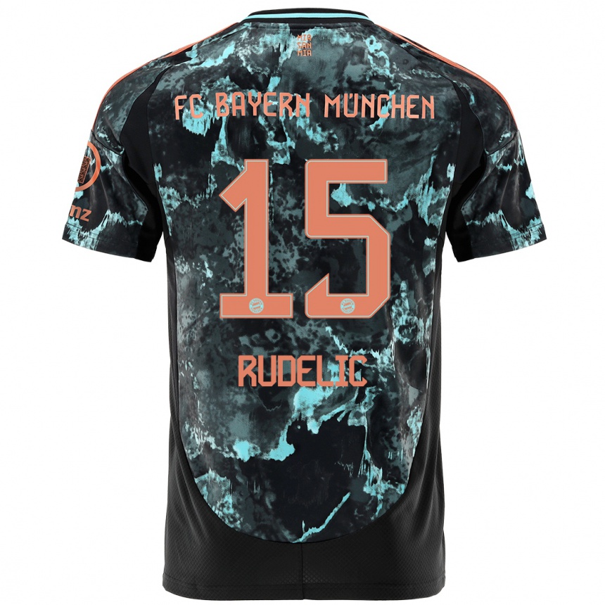 Enfant Football Maillot Ivana Rudelic #15 Noir Tenues Extérieur 2024/25 Canada