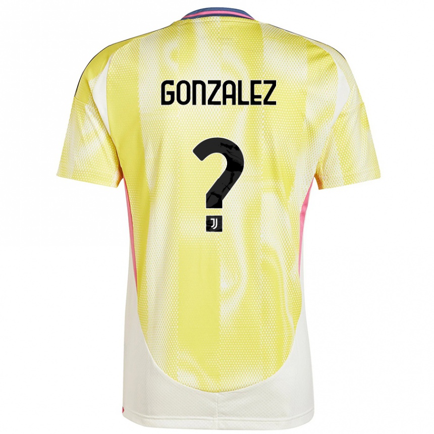 Kids Football Facundo González #0 Solar Yellow Away Jersey 2024/25 T-Shirt Canada