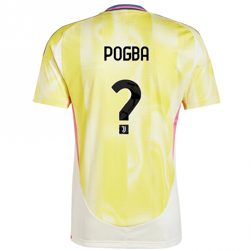 Enfant Football Maillot Paul Pogba #0 Jaune Solaire Tenues Extérieur 2024/25 Canada