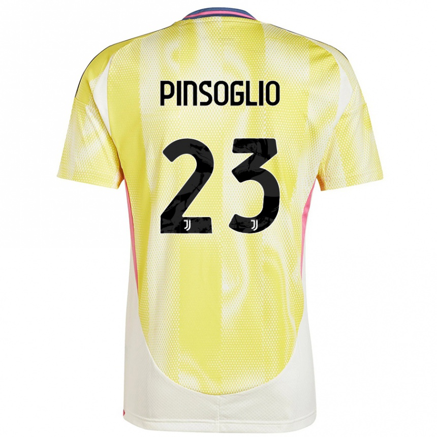 Kids Football Carlo Pinsoglio #23 Solar Yellow Away Jersey 2024/25 T-Shirt Canada