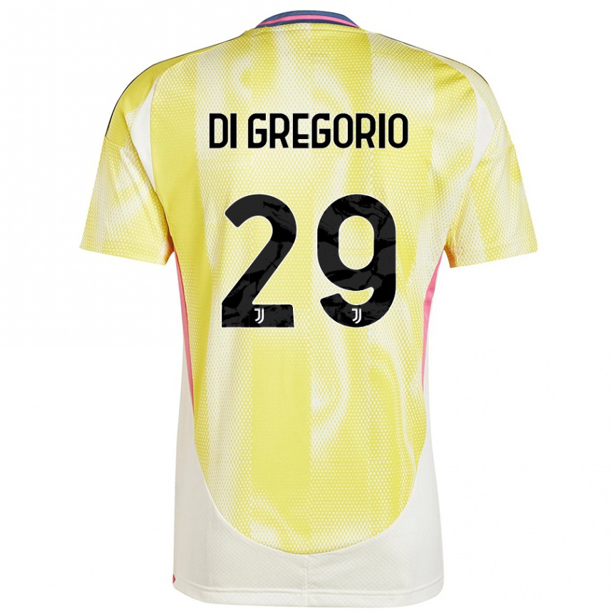 Kids Football Michele Di Gregorio #29 Solar Yellow Away Jersey 2024/25 T-Shirt Canada