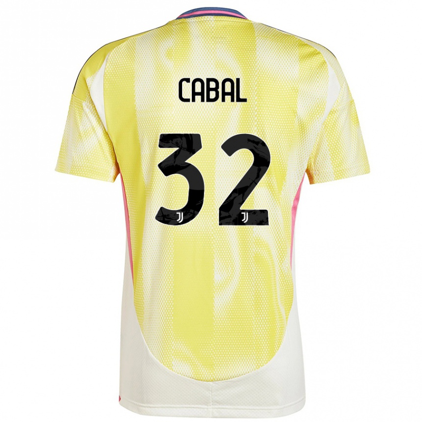 Kids Football Juan Cabal #32 Solar Yellow Away Jersey 2024/25 T-Shirt Canada