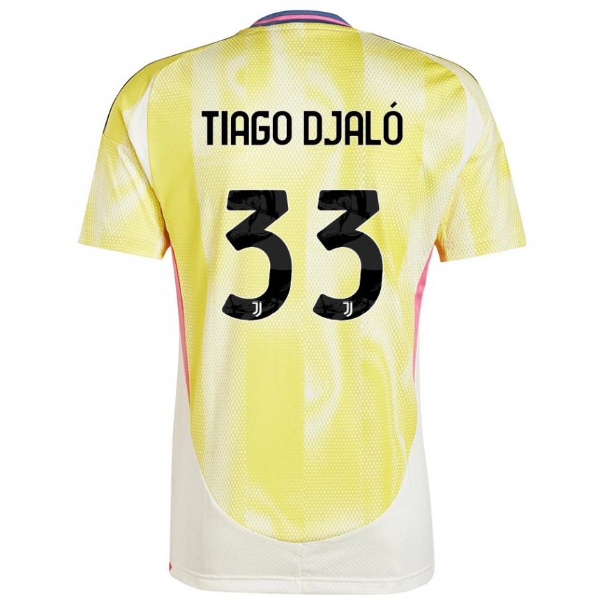 Enfant Football Maillot Tiago Djaló #33 Jaune Solaire Tenues Extérieur 2024/25 Canada