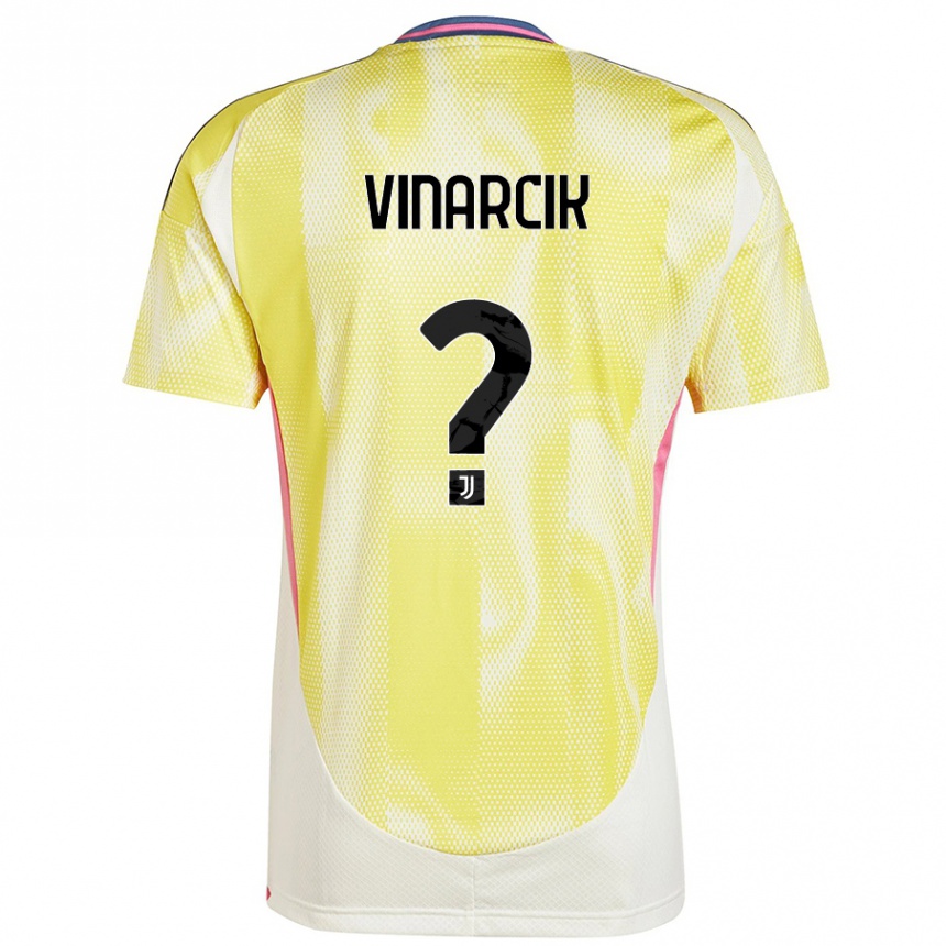 Kids Football Jakub Vinarcik #0 Solar Yellow Away Jersey 2024/25 T-Shirt Canada