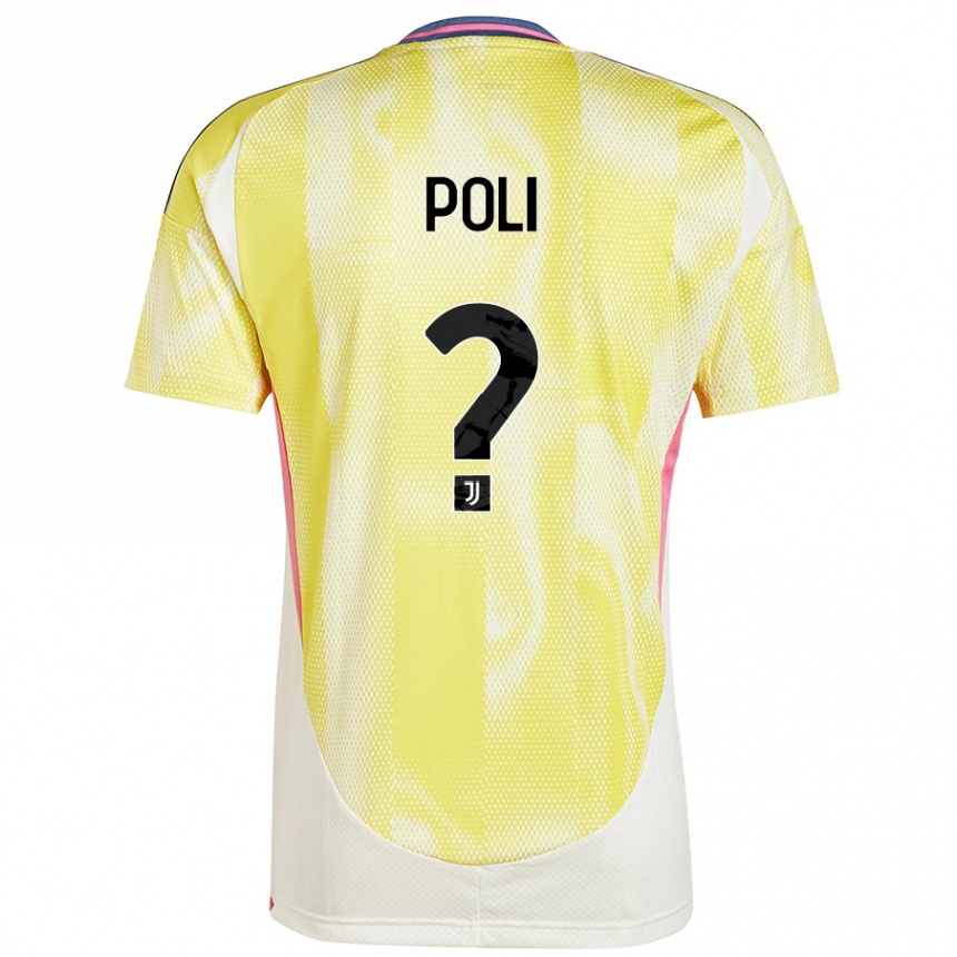 Kids Football Fabrizio Poli #0 Solar Yellow Away Jersey 2024/25 T-Shirt Canada