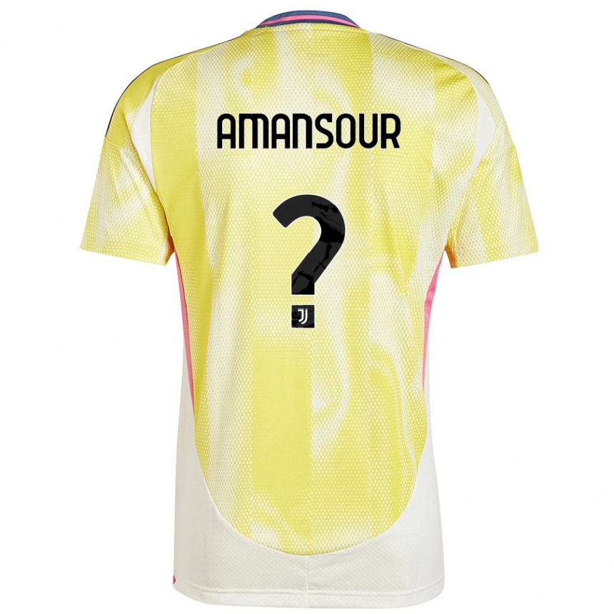 Kids Football Adam Amansour #0 Solar Yellow Away Jersey 2024/25 T-Shirt Canada