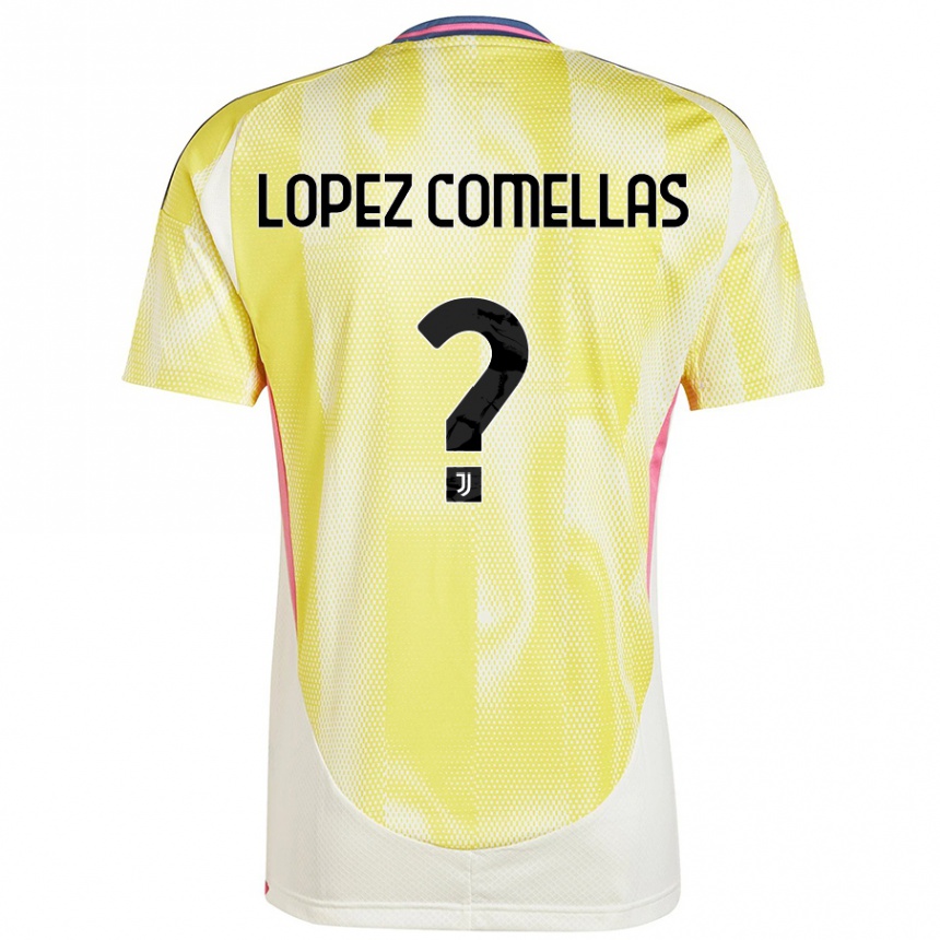 Kids Football Ivan Lopez Comellas #0 Solar Yellow Away Jersey 2024/25 T-Shirt Canada