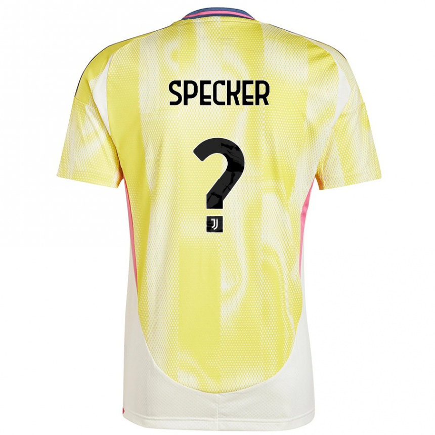 Kids Football Stefano Specker #0 Solar Yellow Away Jersey 2024/25 T-Shirt Canada