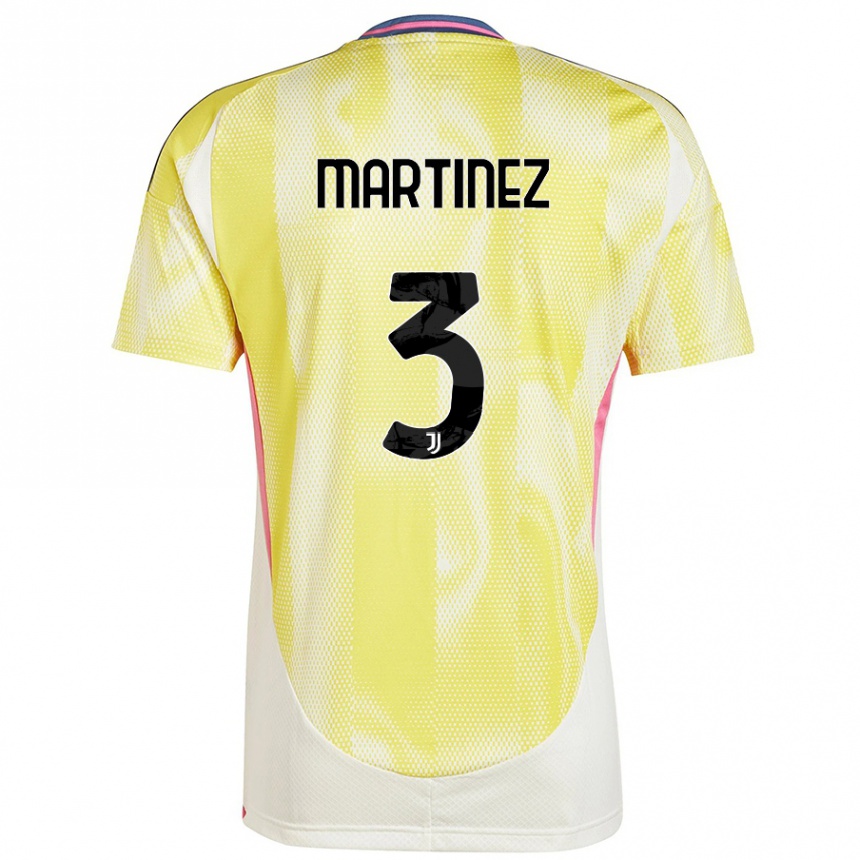 Enfant Football Maillot Bruno Martinez #3 Jaune Solaire Tenues Extérieur 2024/25 Canada