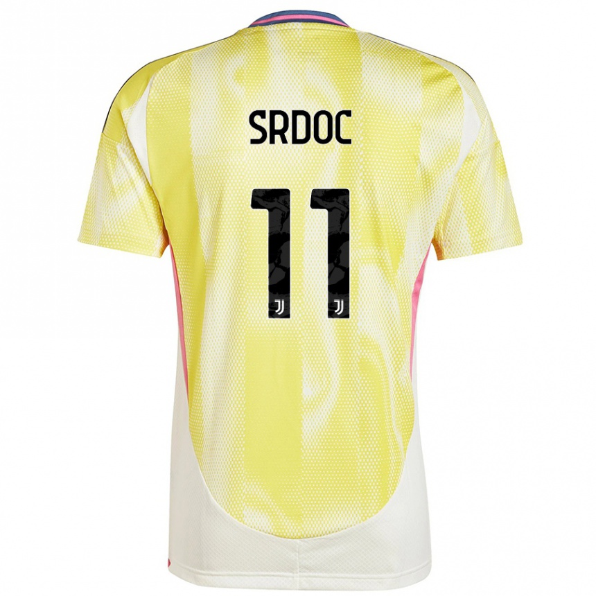 Enfant Football Maillot Ivano Srdoc #11 Jaune Solaire Tenues Extérieur 2024/25 Canada