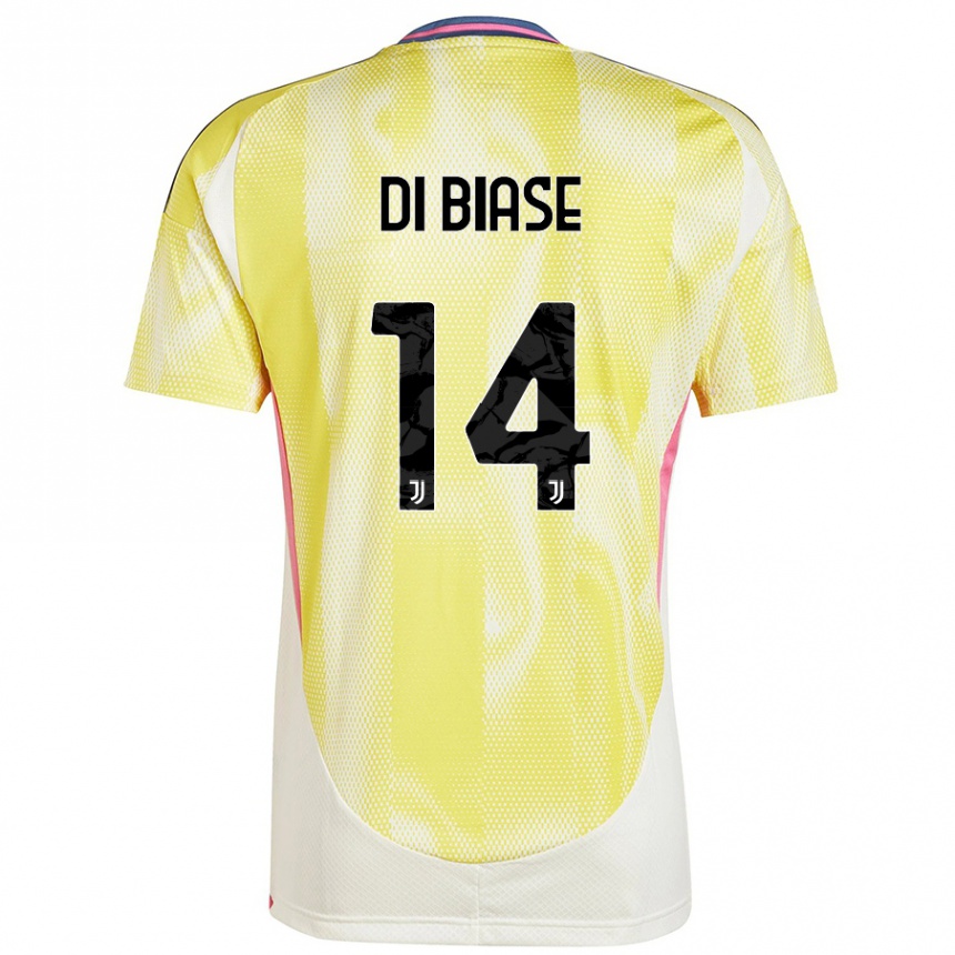 Enfant Football Maillot Gianmarco Di Biase #14 Jaune Solaire Tenues Extérieur 2024/25 Canada