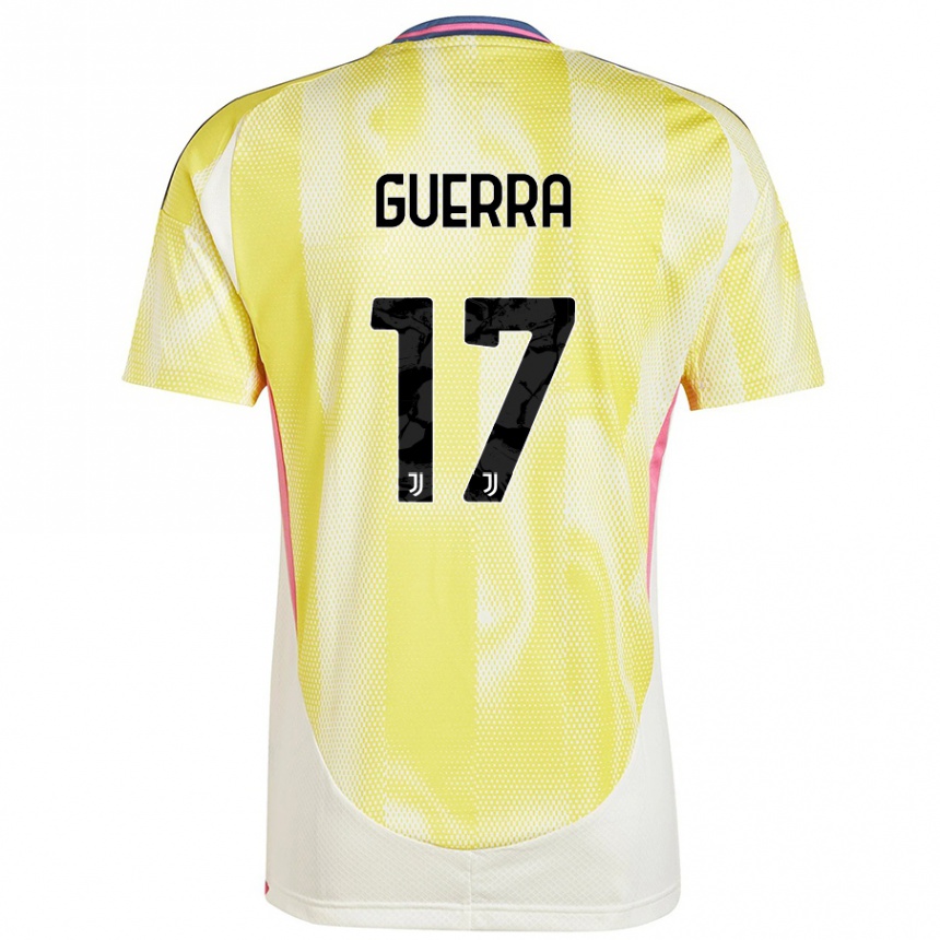 Kids Football Simone Guerra #17 Solar Yellow Away Jersey 2024/25 T-Shirt Canada