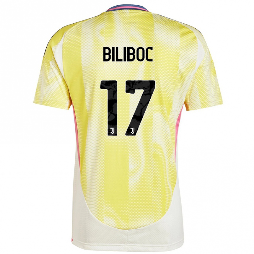 Kids Football Lorenzo Biliboc #17 Solar Yellow Away Jersey 2024/25 T-Shirt Canada