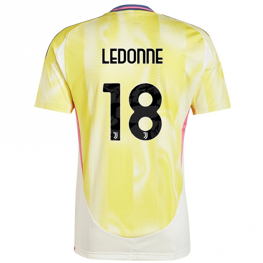 Kids Football Nicolò Ledonne #18 Solar Yellow Away Jersey 2024/25 T-Shirt Canada