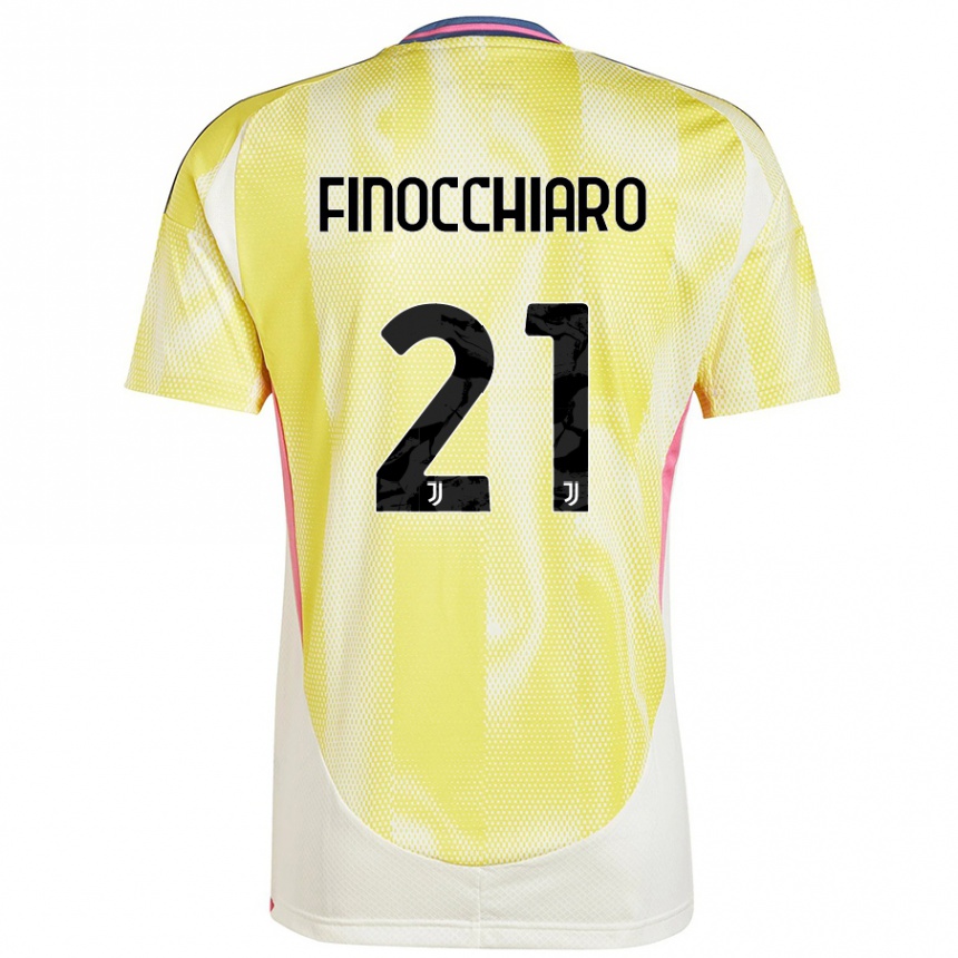 Kids Football Gabriele Finocchiaro #21 Solar Yellow Away Jersey 2024/25 T-Shirt Canada