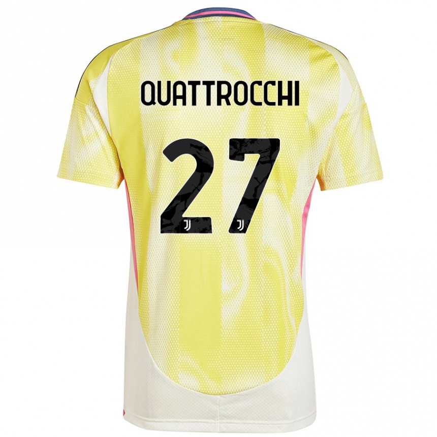 Kids Football Juan Ignacio Quattrocchi #27 Solar Yellow Away Jersey 2024/25 T-Shirt Canada