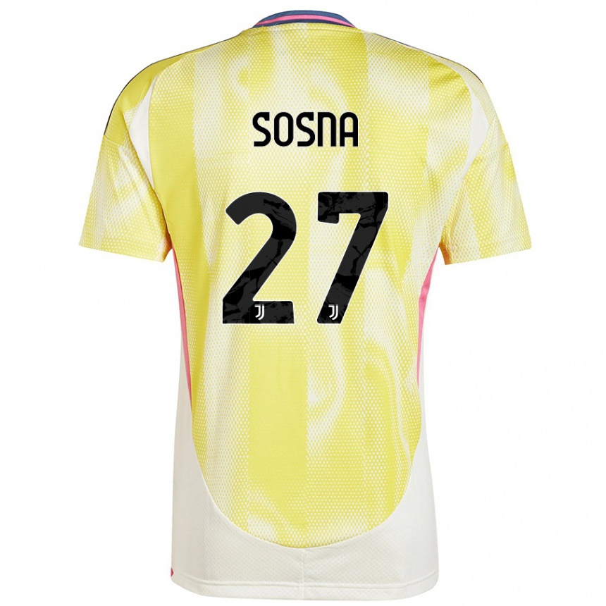 Kids Football Adam Sosna #27 Solar Yellow Away Jersey 2024/25 T-Shirt Canada