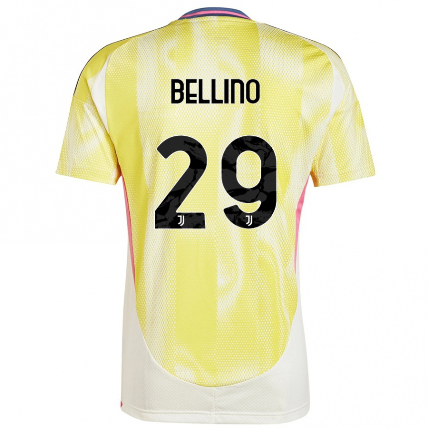 Kids Football Filippo Bellino #29 Solar Yellow Away Jersey 2024/25 T-Shirt Canada