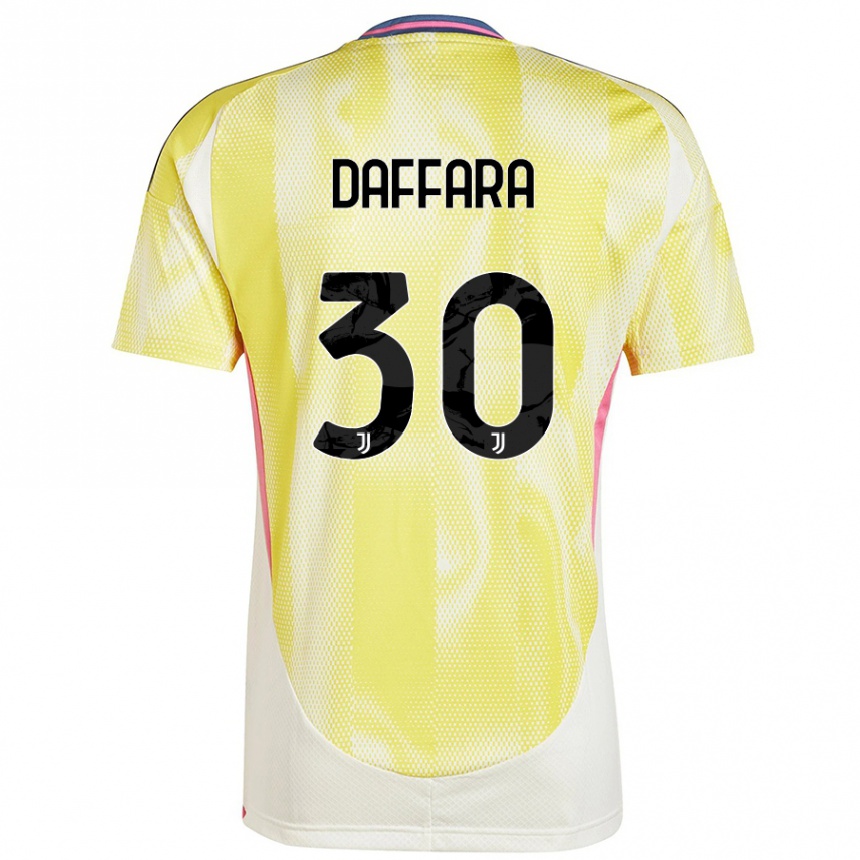 Kids Football Giovanni Daffara #30 Solar Yellow Away Jersey 2024/25 T-Shirt Canada