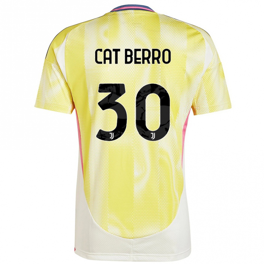 Kids Football Simone Cat Berro #30 Solar Yellow Away Jersey 2024/25 T-Shirt Canada