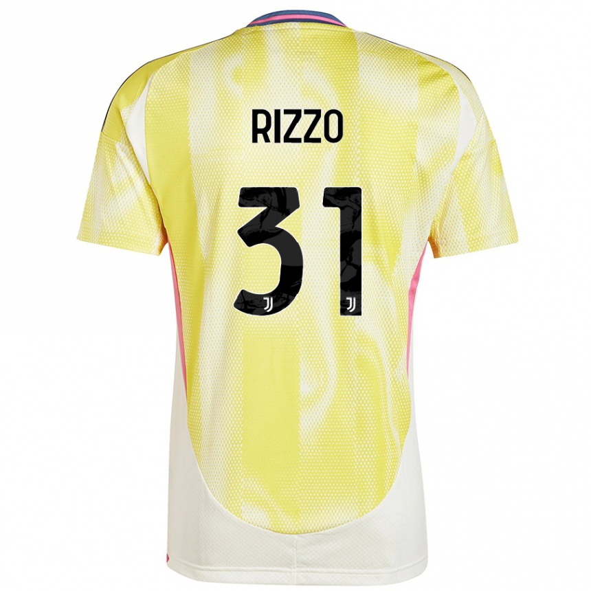 Kids Football Niccolò Rizzo #31 Solar Yellow Away Jersey 2024/25 T-Shirt Canada