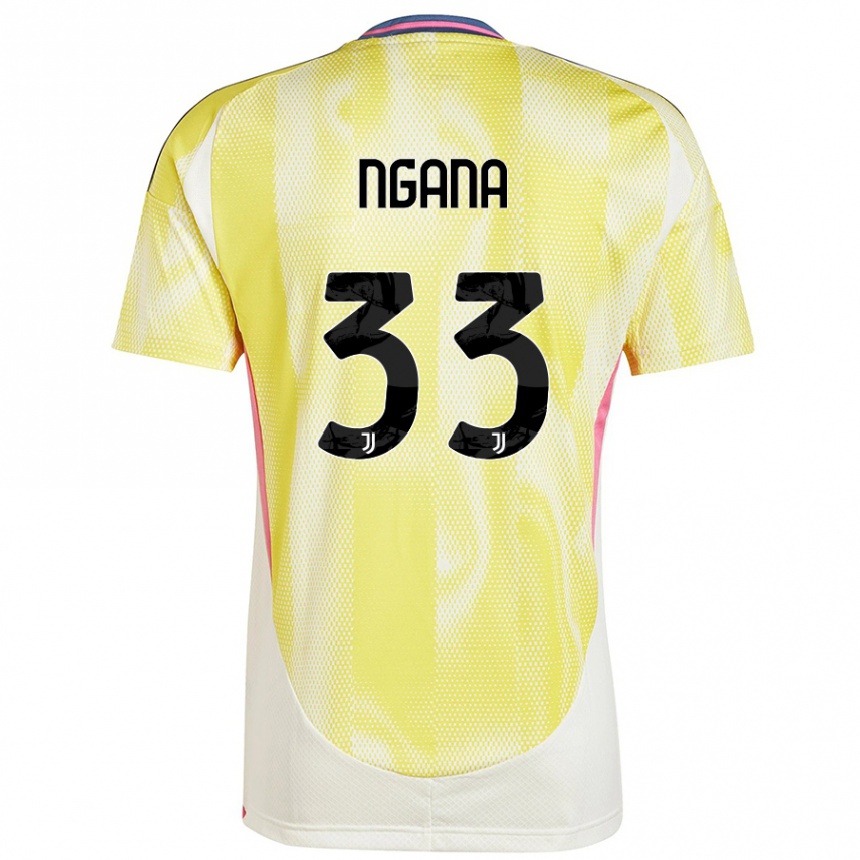 Kids Football Valdes Ngana #33 Solar Yellow Away Jersey 2024/25 T-Shirt Canada