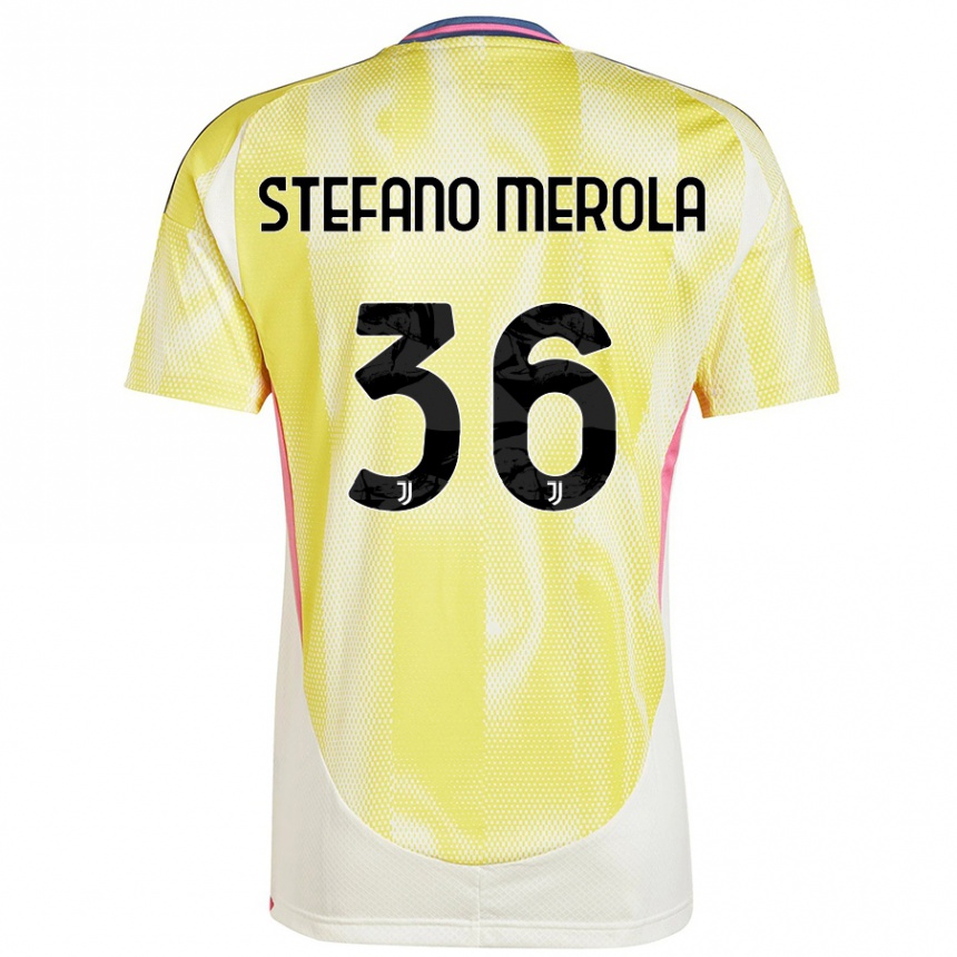 Kids Football Antonio Stefano Merola #36 Solar Yellow Away Jersey 2024/25 T-Shirt Canada