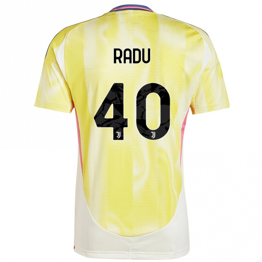 Kids Football Riccardo Radu #40 Solar Yellow Away Jersey 2024/25 T-Shirt Canada