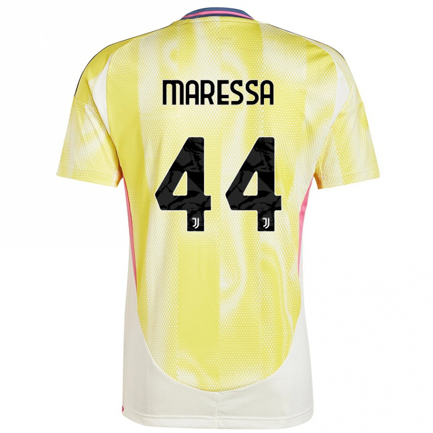 Kids Football Tommaso Maressa #44 Solar Yellow Away Jersey 2024/25 T-Shirt Canada