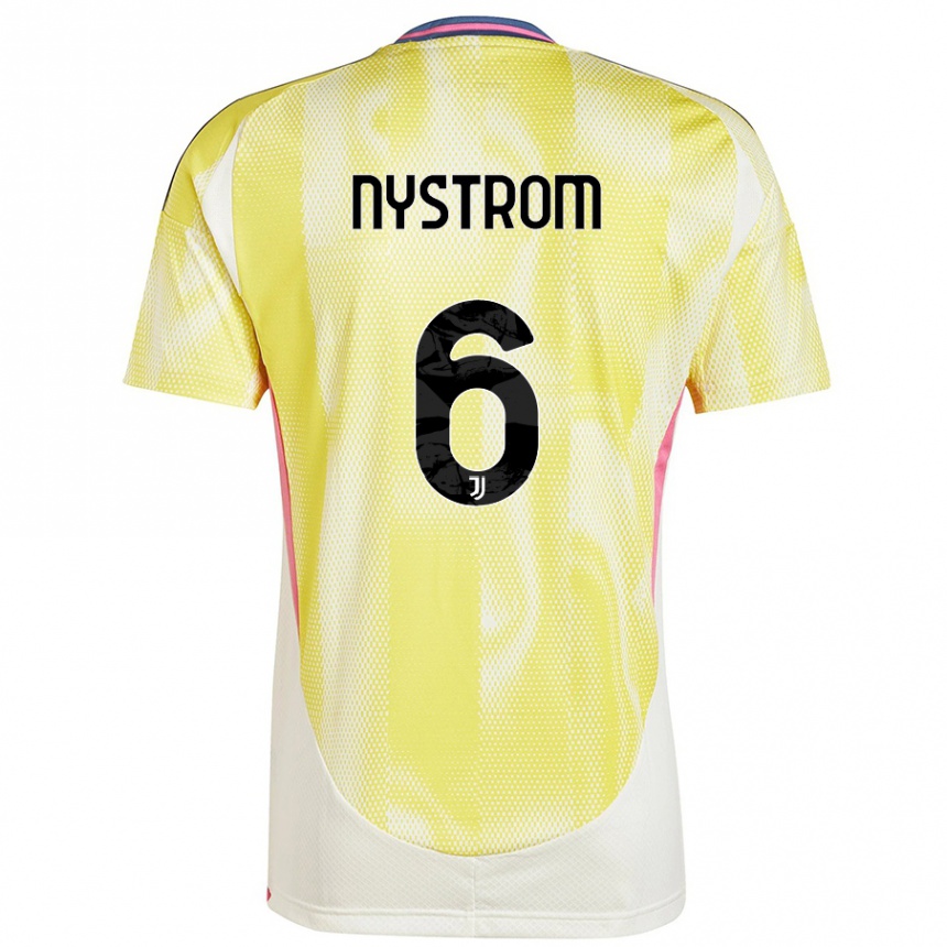 Kids Football Paulina Nyström #6 Solar Yellow Away Jersey 2024/25 T-Shirt Canada