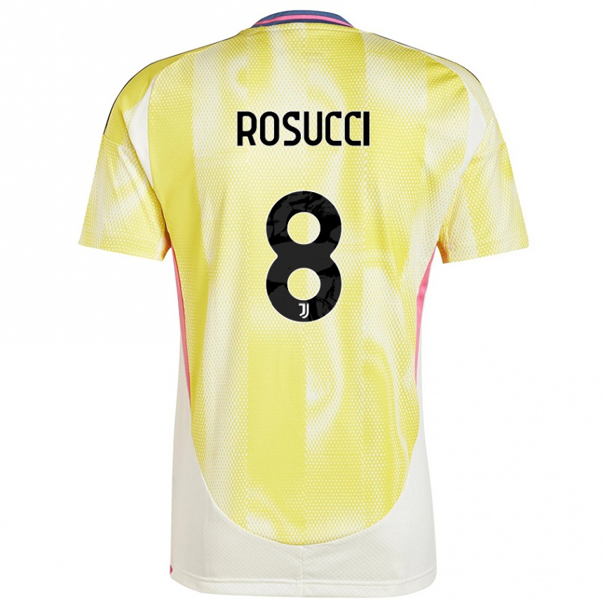 Kids Football Martina Rosucci #8 Solar Yellow Away Jersey 2024/25 T-Shirt Canada